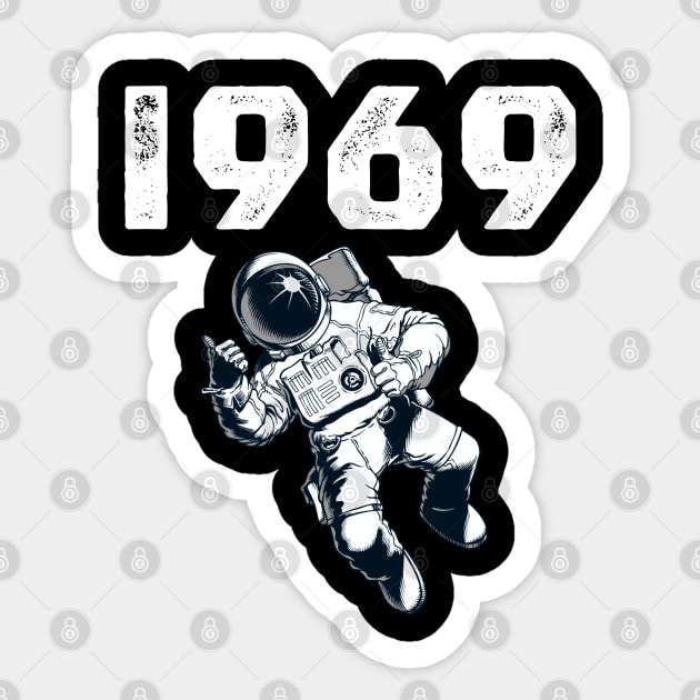 Apollo 11 Landing 51st Anniversary Man on the Moon - 1969 2020 DREAMS COME TRUE Sticker by Printofi.com